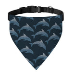 Dolphin Dot Pattern Print Over The Collar Dog Bandana