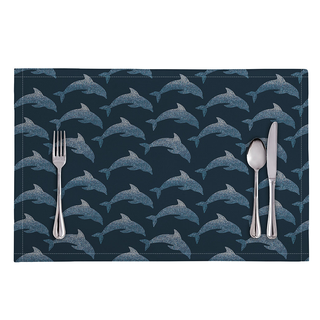 Dolphin Dot Pattern Print Placemat