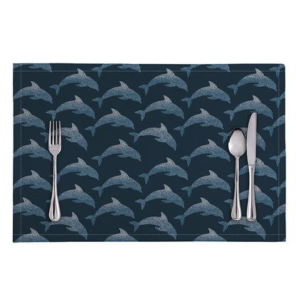 Dolphin Dot Pattern Print Placemat