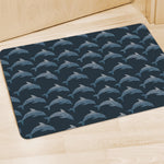 Dolphin Dot Pattern Print Polyester Doormat