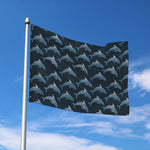 Dolphin Dot Pattern Print Polyester Flag
