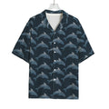 Dolphin Dot Pattern Print Rayon Hawaiian Shirt