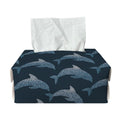 Dolphin Dot Pattern Print Rectangle Tissue Box Cover
