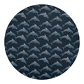 Dolphin Dot Pattern Print Round Blanket
