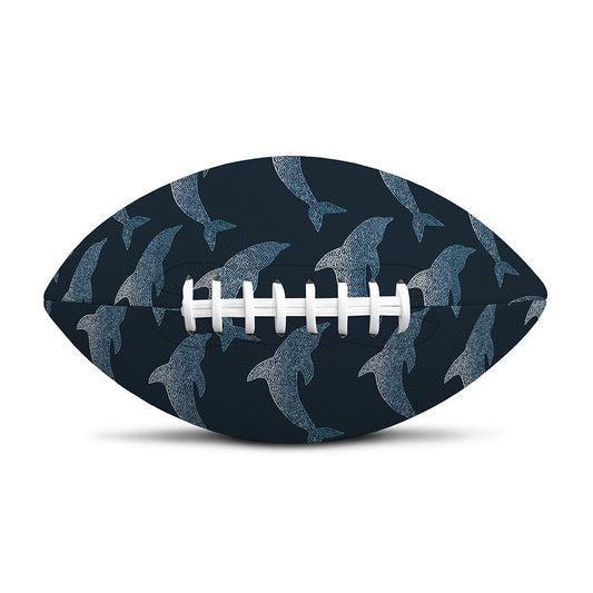 Dolphin Dot Pattern Print Rugby Ball