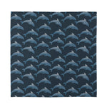 Dolphin Dot Pattern Print Silk Bandana