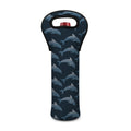 Dolphin Dot Pattern Print Single Neoprene Wine Tote