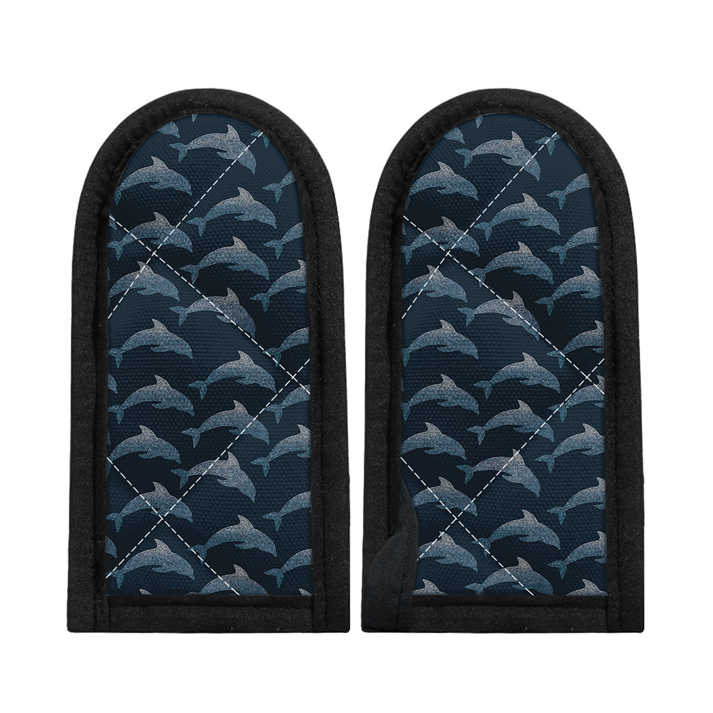 Dolphin Dot Pattern Print Skillet Handle Cover