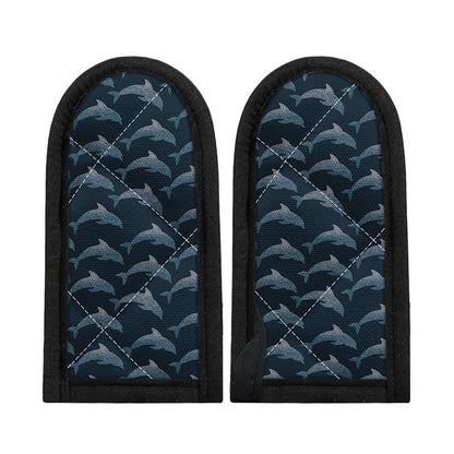 Dolphin Dot Pattern Print Skillet Handle Cover