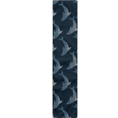 Dolphin Dot Pattern Print Table Runner