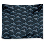 Dolphin Dot Pattern Print Tapestry