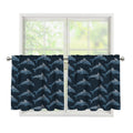 Dolphin Dot Pattern Print Tier Curtains