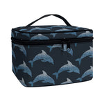 Dolphin Dot Pattern Print Travel Makeup Bag