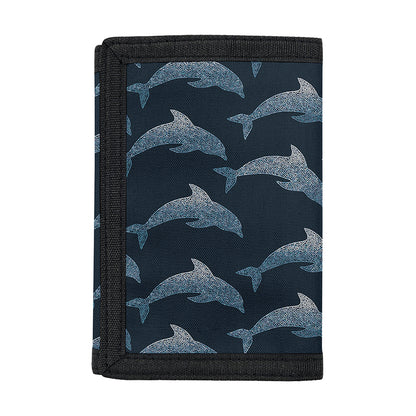 Dolphin Dot Pattern Print Trifold Wallet