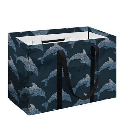 Dolphin Dot Pattern Print Utility Tote Bag