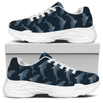 Dolphin Dot Pattern Print White Chunky Shoes