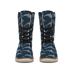Dolphin Dot Pattern Print Winter Boots