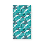 Dolphin Riding Waves Pattern Print Baby Crib Sheet