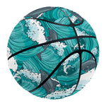 Dolphin Riding Waves Pattern Print Basketball