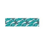 Dolphin Riding Waves Pattern Print Bed Runner