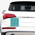 Dolphin Riding Waves Pattern Print Car Sticker