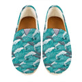 Dolphin Riding Waves Pattern Print Casual Shoes