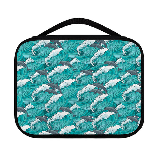Dolphin Riding Waves Pattern Print Classic Bible Case