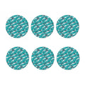 Dolphin Riding Waves Pattern Print Coaster Set