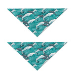 Dolphin Riding Waves Pattern Print Dog Bandana