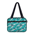 Dolphin Riding Waves Pattern Print Double Strap Bible Bag