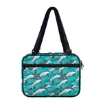 Dolphin Riding Waves Pattern Print Double Strap Bible Bag