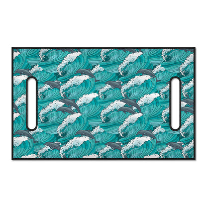 Dolphin Riding Waves Pattern Print Golf Cart Seat Cover