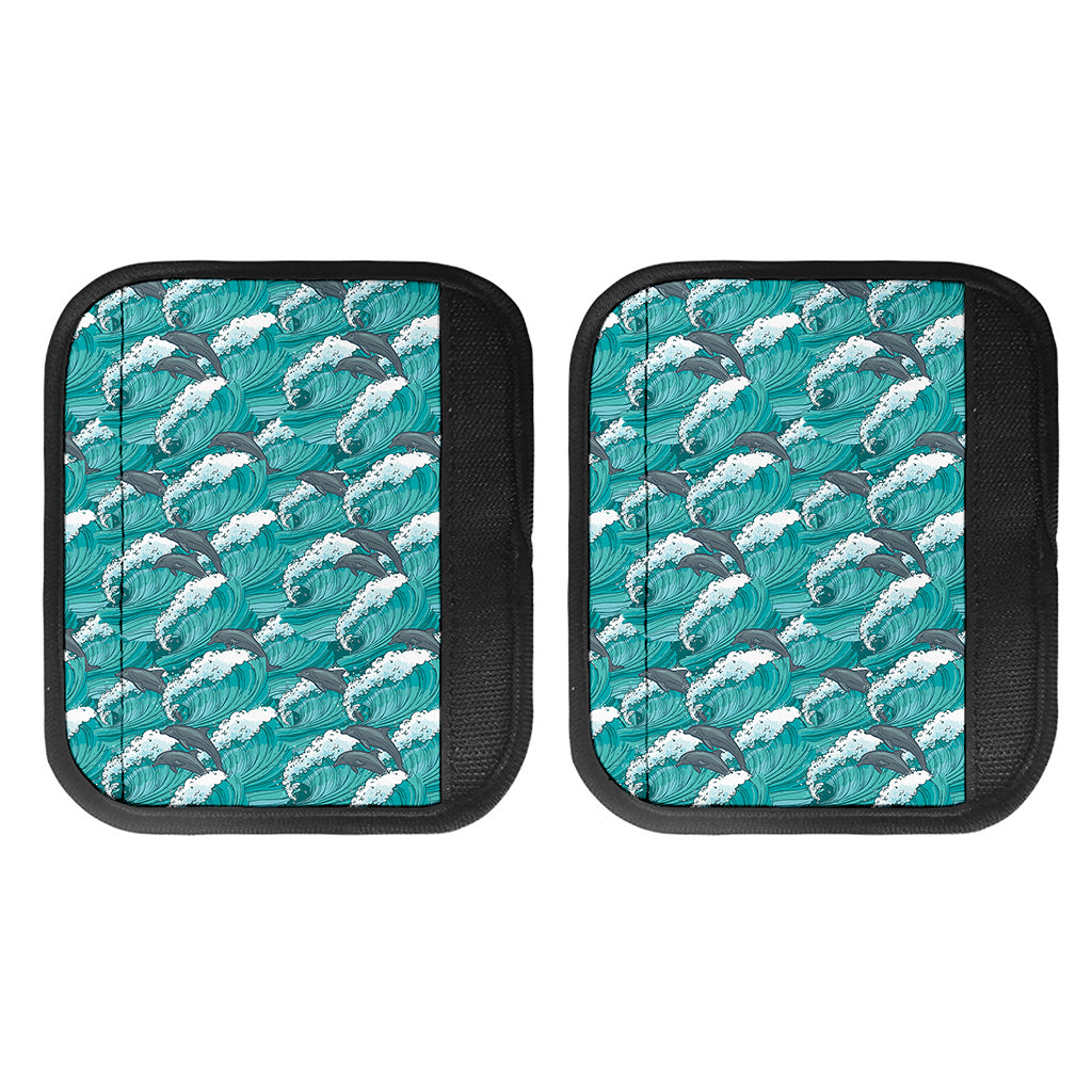 Dolphin Riding Waves Pattern Print Handle Covers
