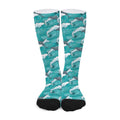 Dolphin Riding Waves Pattern Print Long Socks