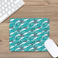 Dolphin Riding Waves Pattern Print Mouse Pad