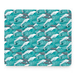 Dolphin Riding Waves Pattern Print Mouse Pad