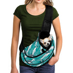 Dolphin Riding Waves Pattern Print Pet Sling Carrier