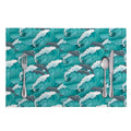 Dolphin Riding Waves Pattern Print Placemat