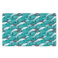 Dolphin Riding Waves Pattern Print Polyester Doormat