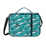Dolphin Riding Waves Pattern Print Shoulder Strap Bible Bag