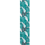 Dolphin Riding Waves Pattern Print Table Runner
