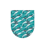 Dolphin Riding Waves Pattern Print Toilet Lid Cover