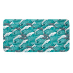 Dolphin Riding Waves Pattern Print Towel