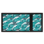Dolphin Riding Waves Pattern Print Trifold Wallet