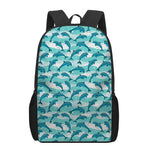 Dolphins In The Ocean Pattern Print 17 Inch Backpack