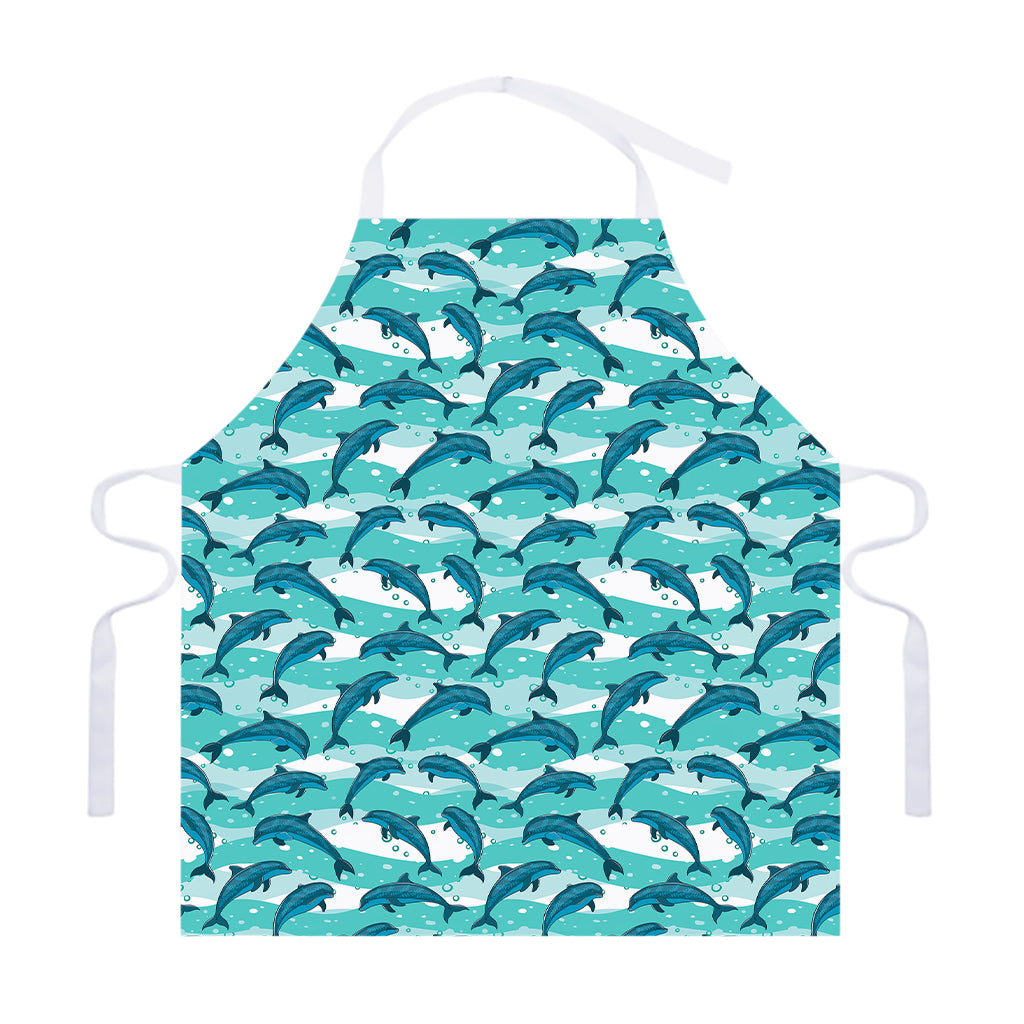 Dolphins In The Ocean Pattern Print Adjustable Apron