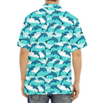Dolphins In The Ocean Pattern Print Aloha Shirt