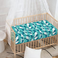 Dolphins In The Ocean Pattern Print Baby Crib Sheet