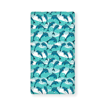 Dolphins In The Ocean Pattern Print Baby Crib Sheet