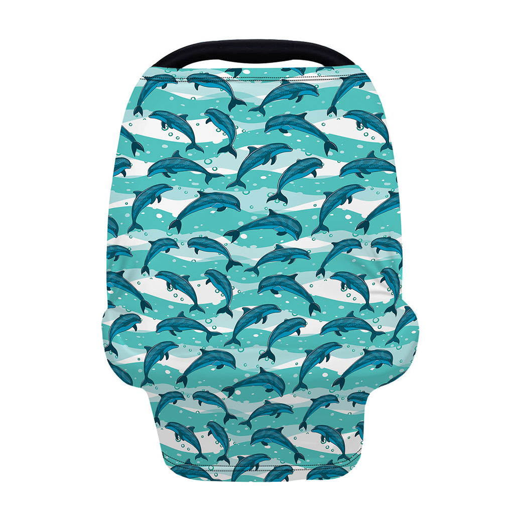 Dolphins In The Ocean Pattern Print Baby Seat Cover
